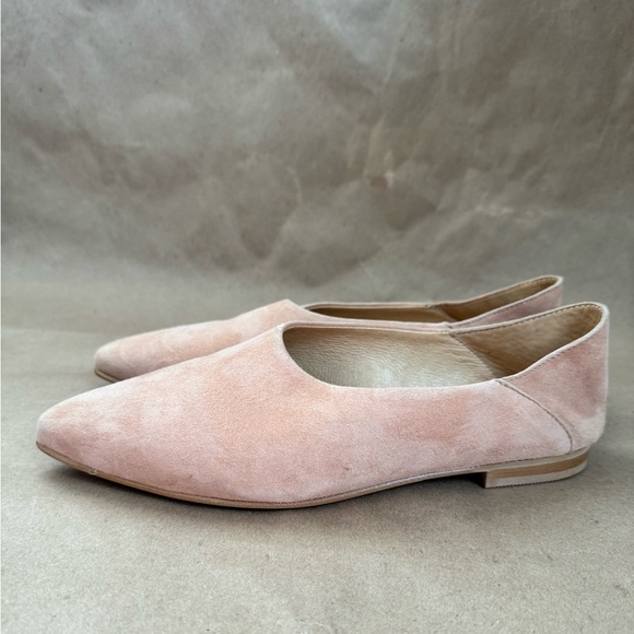 Frank and Oak Blush Pinky Peach Suede Minimalist Flats. Size US7/EU37.5 - Picture 4 of 8